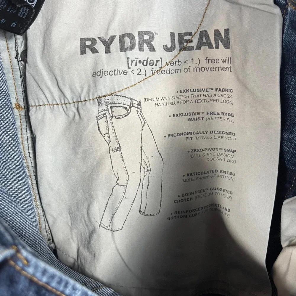 KUHL Rydr Jean Men 34x30 Dark Blue Stretch Denim Articulated Knee Hiking Pants